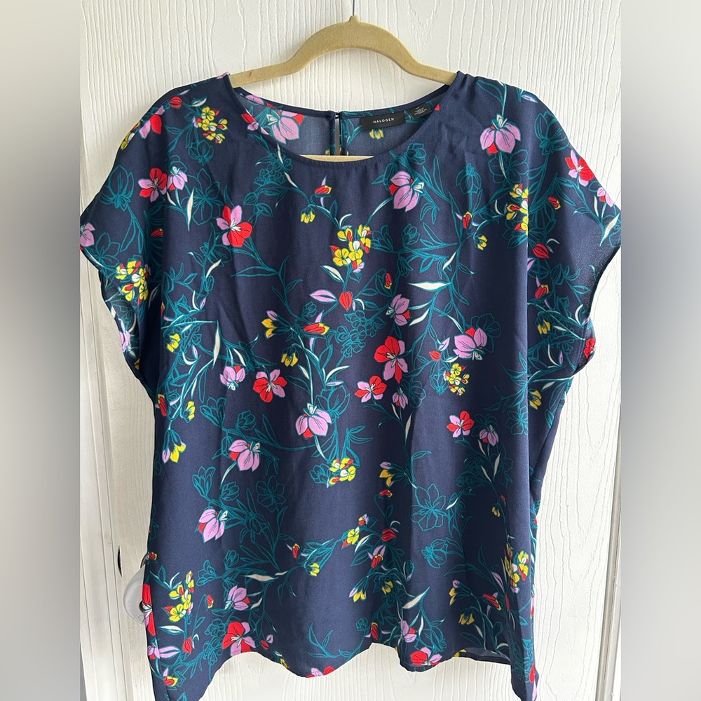 Halogen Floral Navy Top